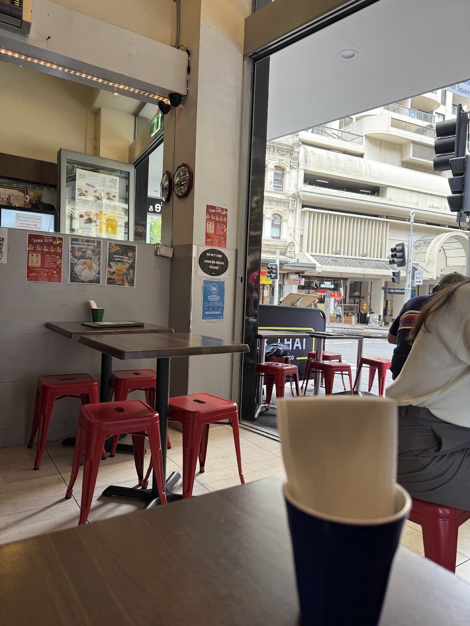 Compact dining room at Prik Thai Restaurant